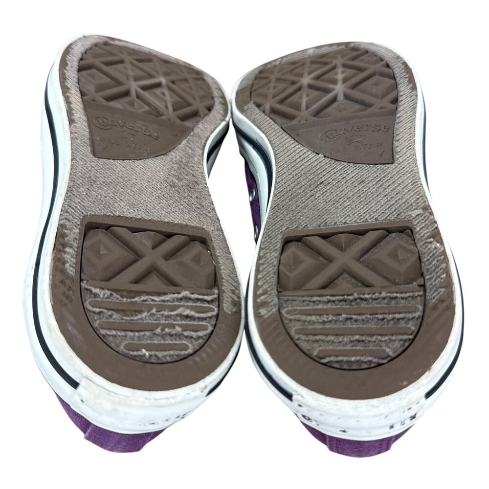 Converse All Star Low Top Purple Sneakers Mens 7 Womens 9 Chuck Taylor Canvas - Picture 12 of 12